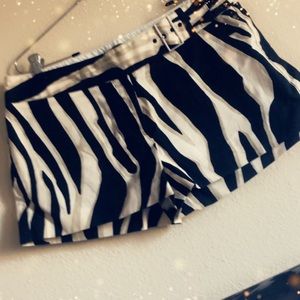 Express Zebra Print Shorts
